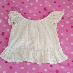 XS Self Esteem White/Cream Off-shoulder Blouse